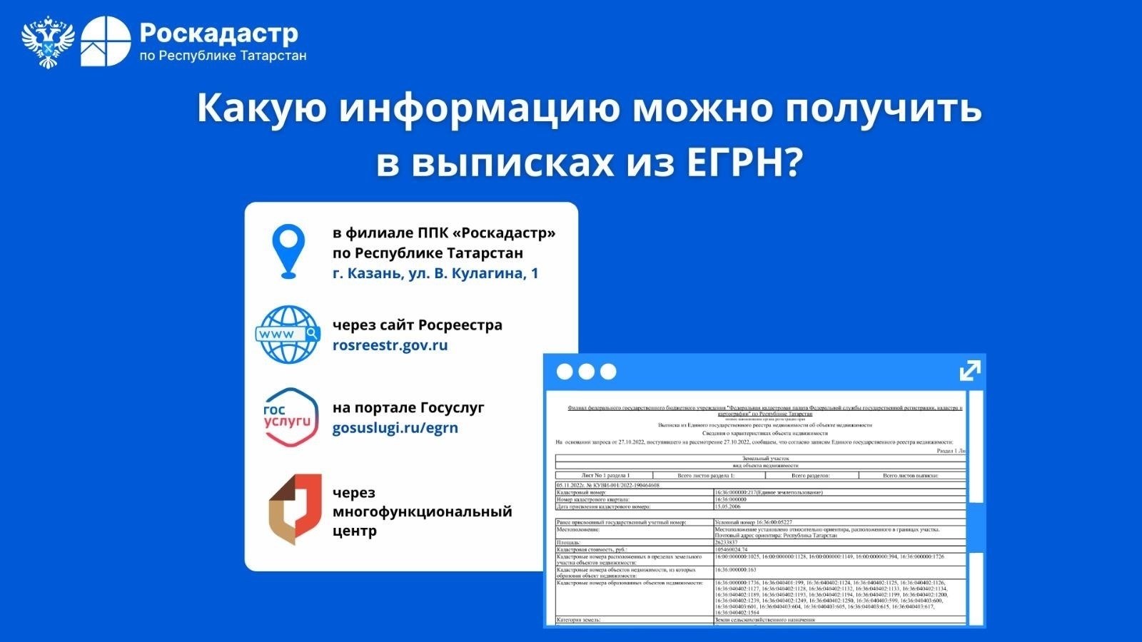 Какую информацию можно найти в Государственном кадастровом реестре?