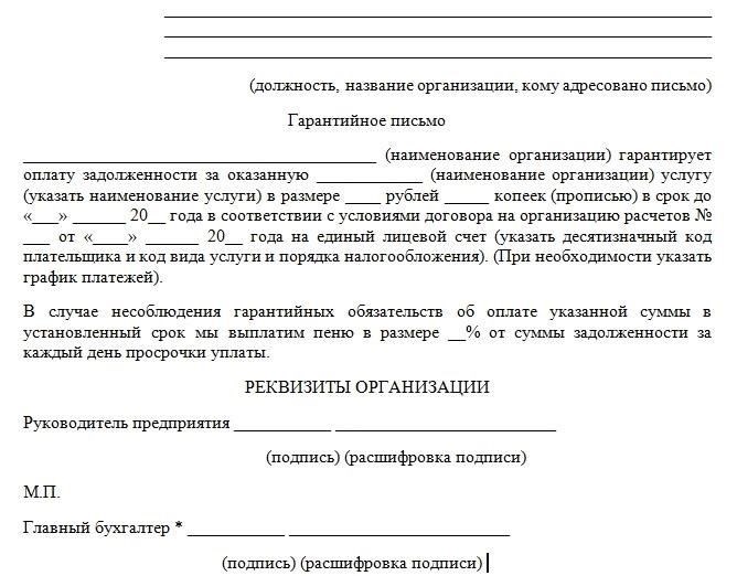 Понимание юридической цели документа о гарантии платежа