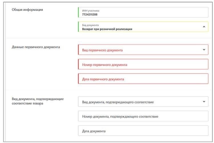 Требования к маркировке и документации по возврату